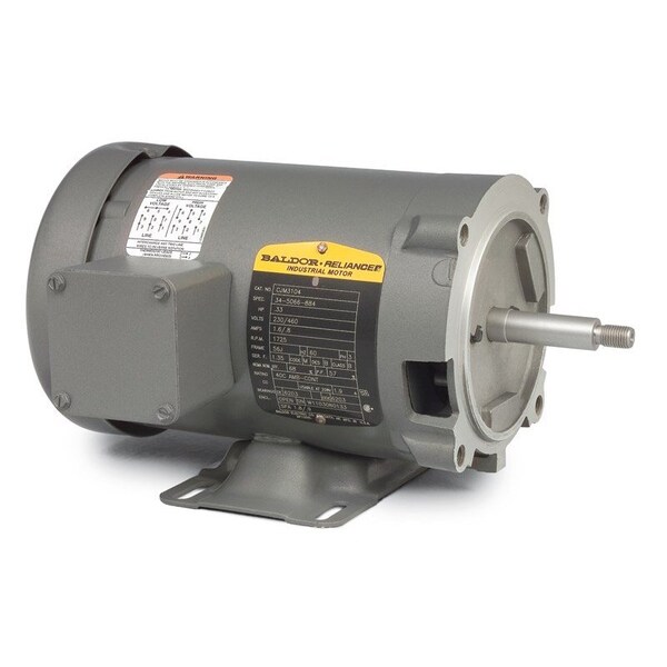 Baldor-Reliance .75Hp, 3450Rpm, 3Ph, 60Hz, 56J, 3416M, Open, F1, CJM3111 CJM3111 - main